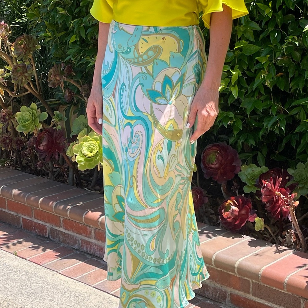 Vibrant Paisley Maxi Skirt